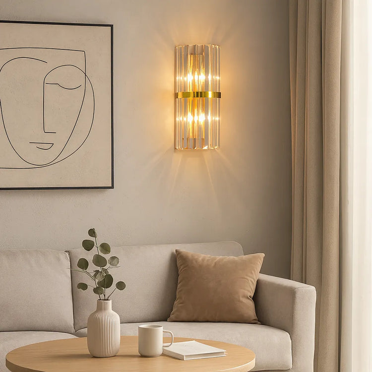 Moderne og elegant luksus væglampe i rustfrit stål