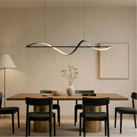 Moderne kreative italienske Simple Lines Restaurant Pendel Light