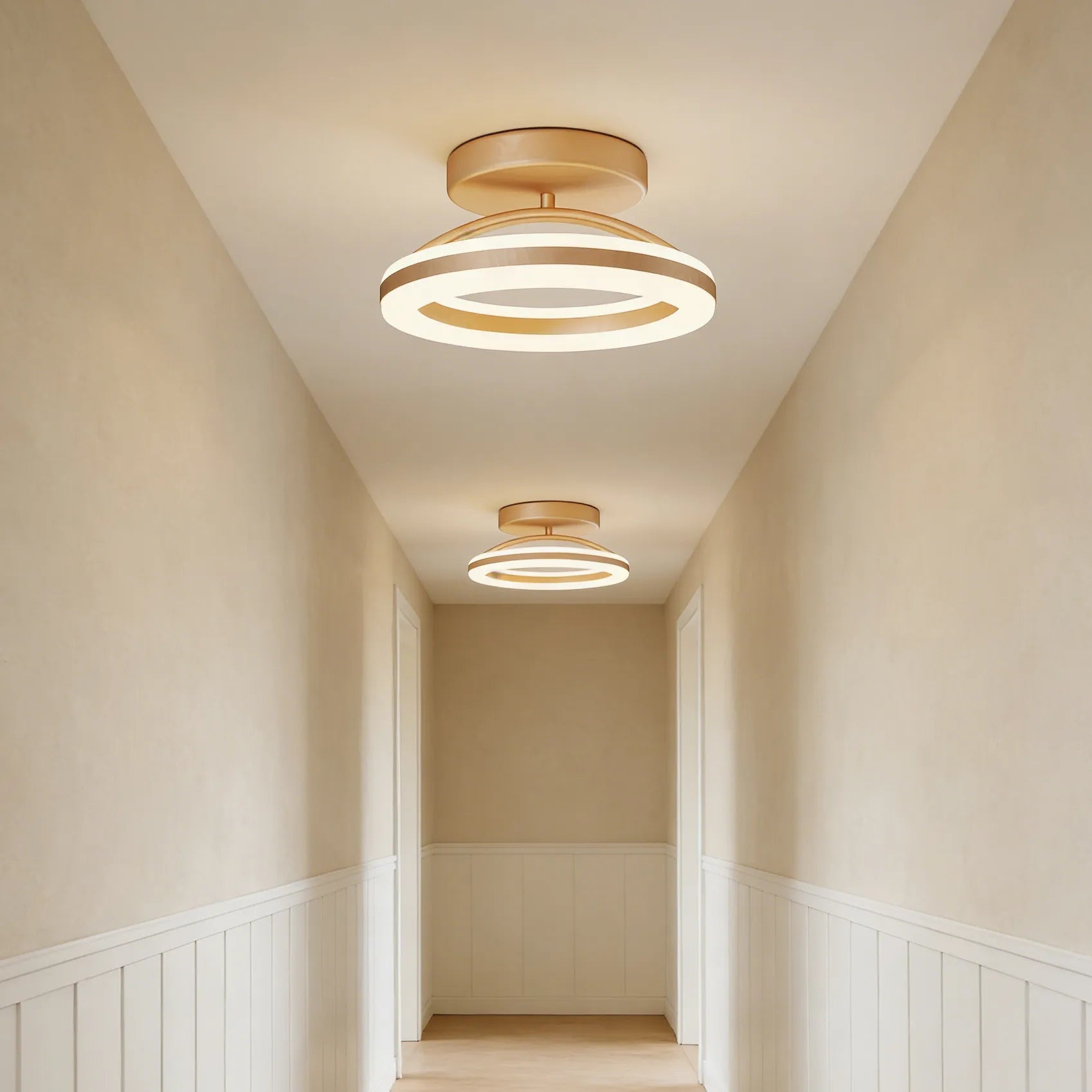 Plafonnier rond en fer moderne et chic