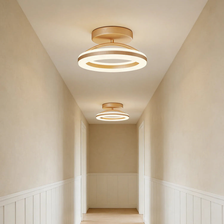 Schicke moderne runde Deckenleuchte aus Eisen