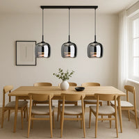 Glarefusion moderne sort glas pendel