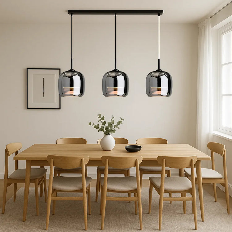 Glarefusion moderne sort glas pendel