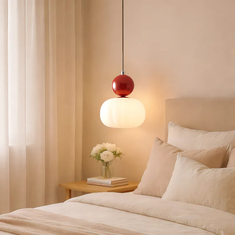 Glarefusion Creme Art Deco Pendel