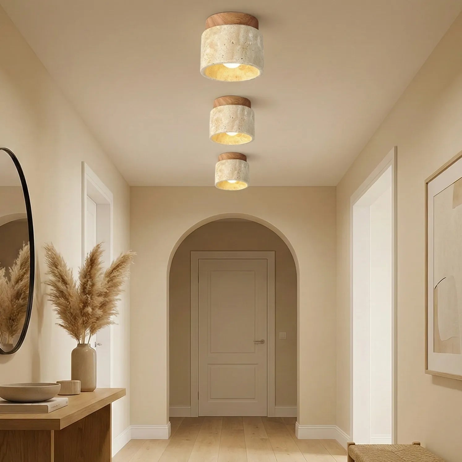 Plafonnier moderne et créatif de style crème
