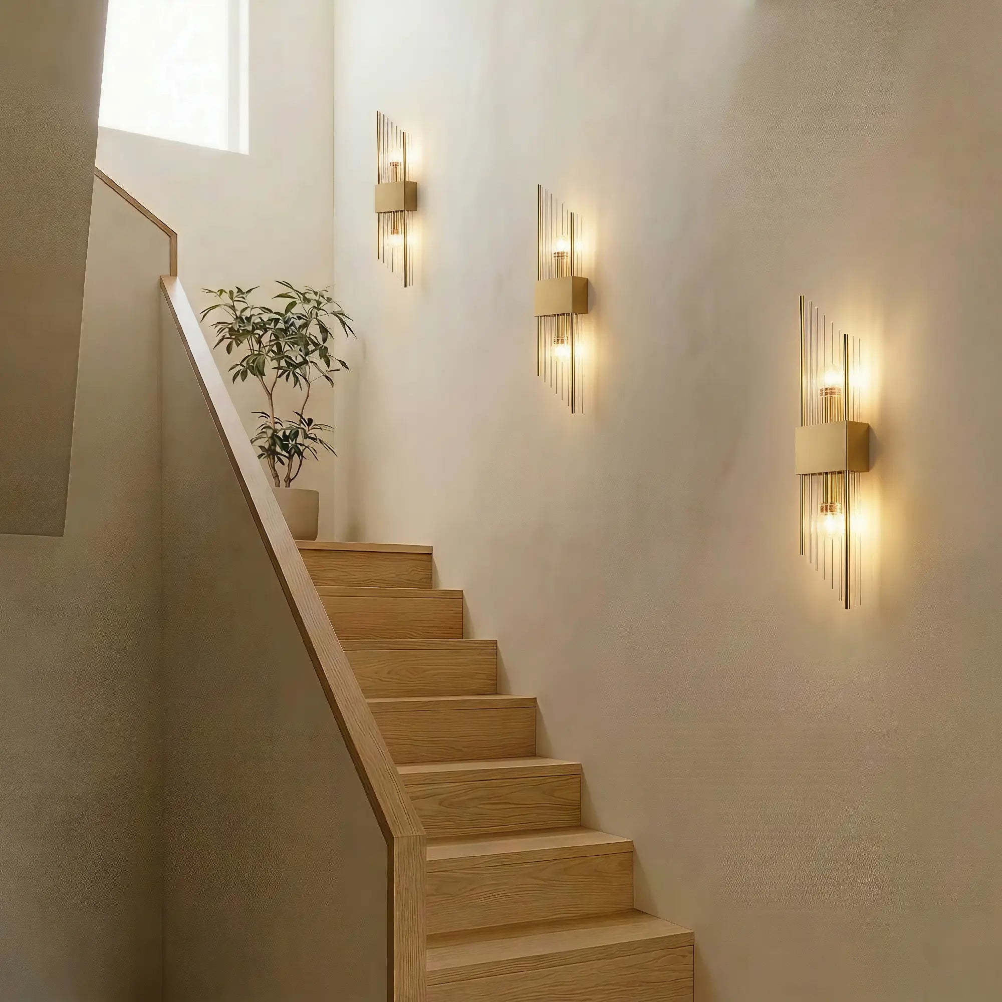 Elegante lampada da parete moderna nordica in oro