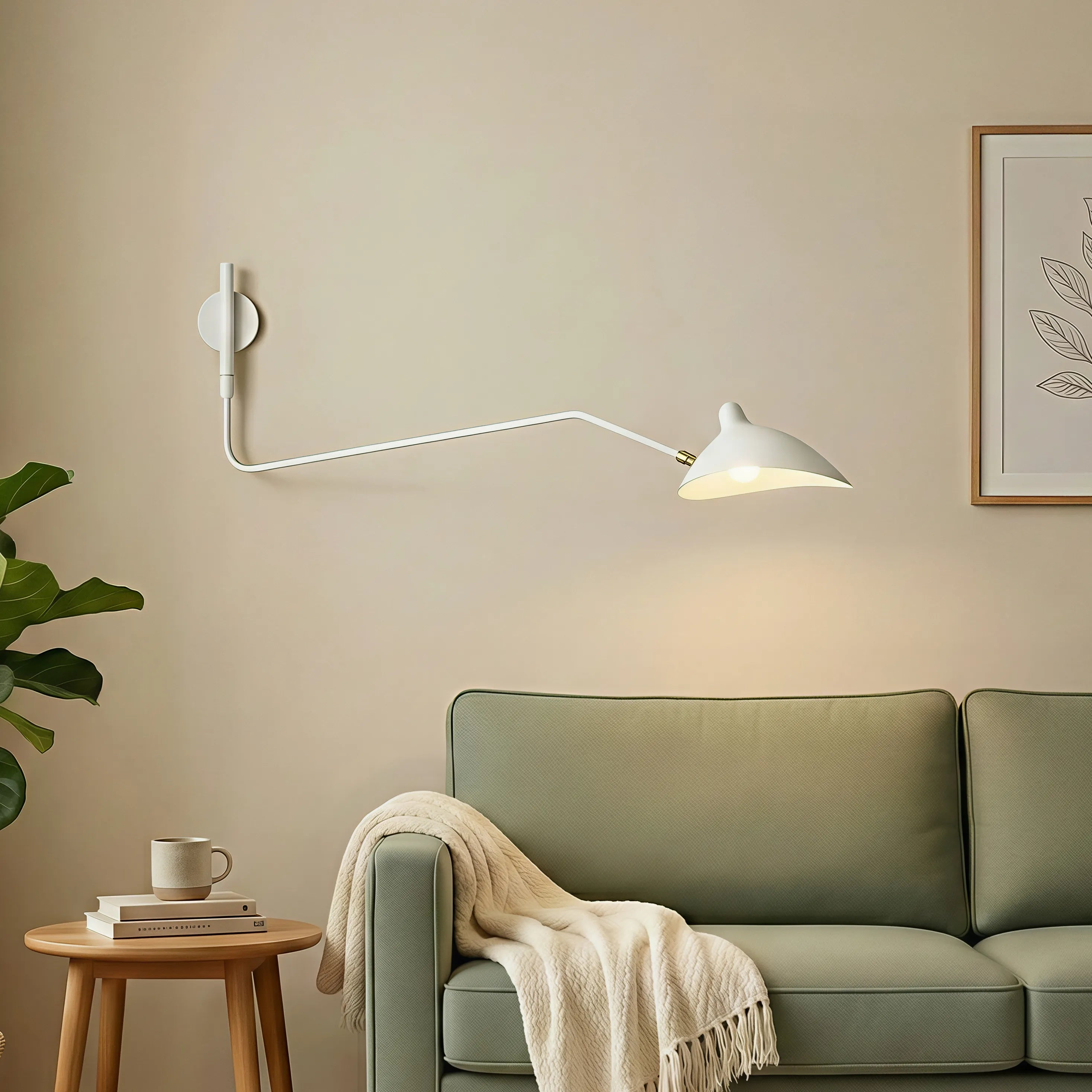 Elegante lampada da parete a doppia testa