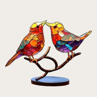 Glarefusion Chic Acrylic Painted Bird Table Decoration