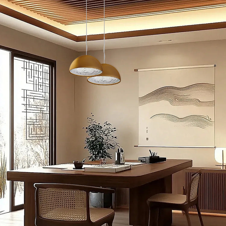 Glarefusion Modern Creative Semicircular Glass Pendant Light