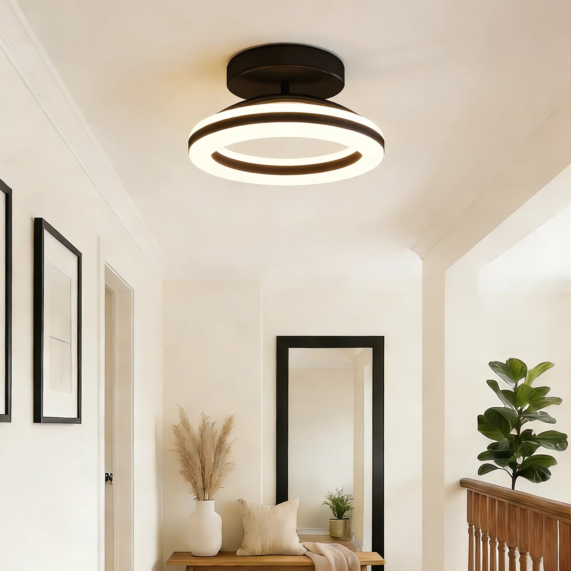 Plafonnier rond en fer moderne et chic