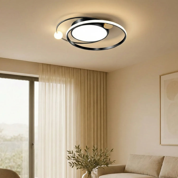 Stilfuld rund akryl loftslampe