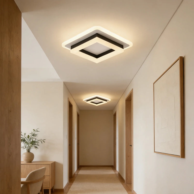 Moderne Kreativ Firkantet Ring Loftslampe