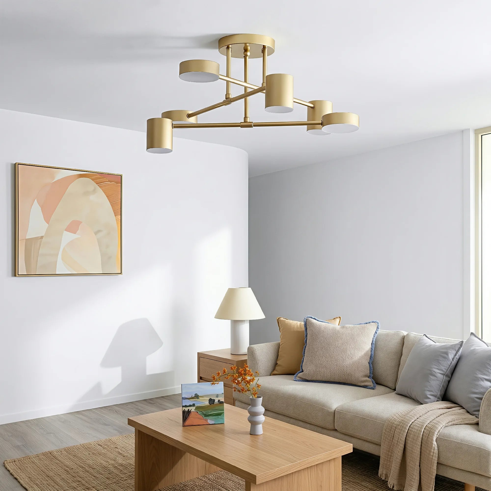 Ny geometrisk taklampa i metall