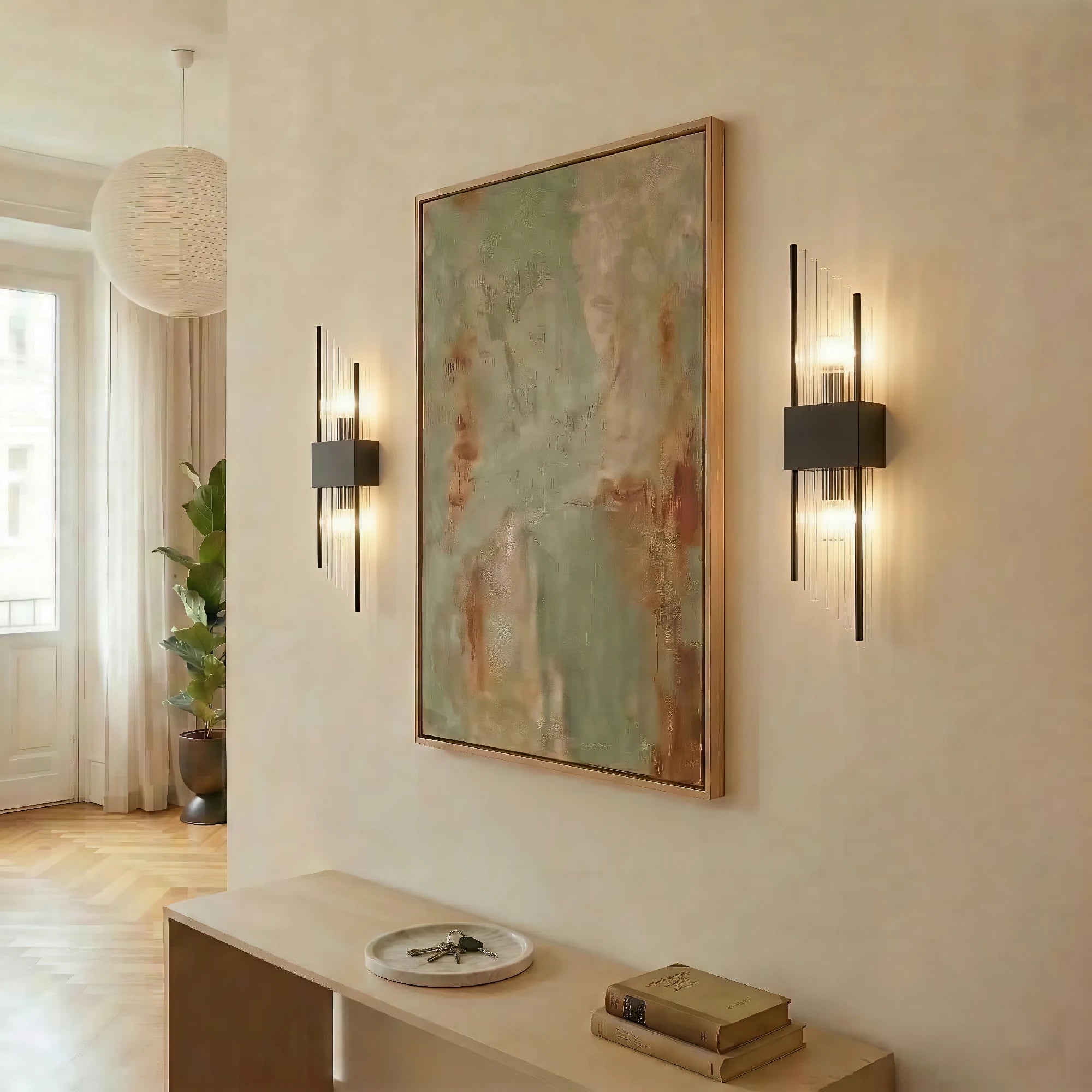 Elegante lampada da parete moderna nordica in oro