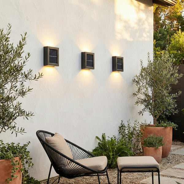 Trådlös LED Solar Vägglampa