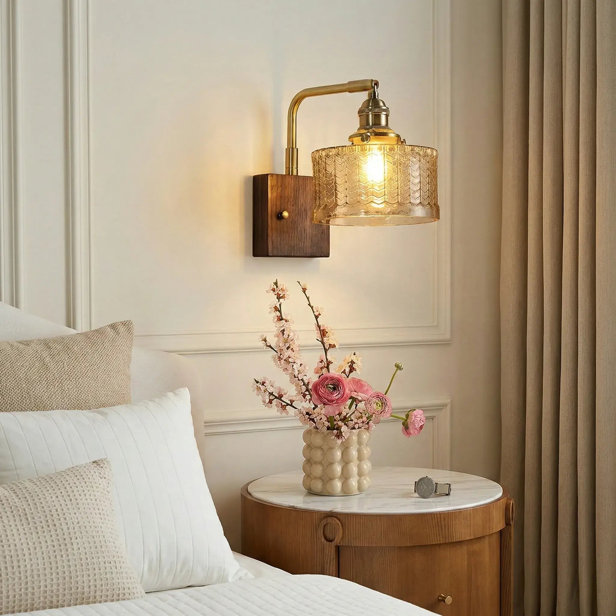 Radiant Woodland Elegance Wall Light