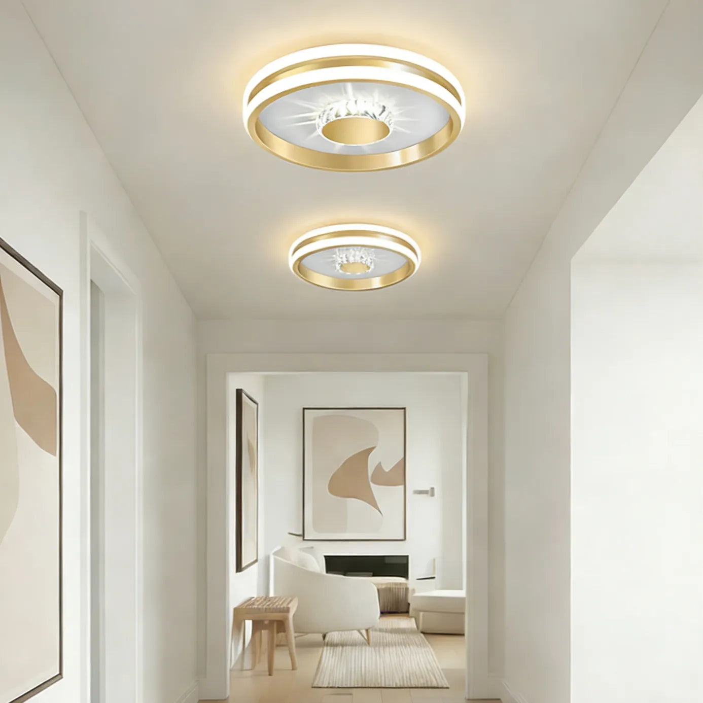 Plafoniera in cristallo moderna ed elegante