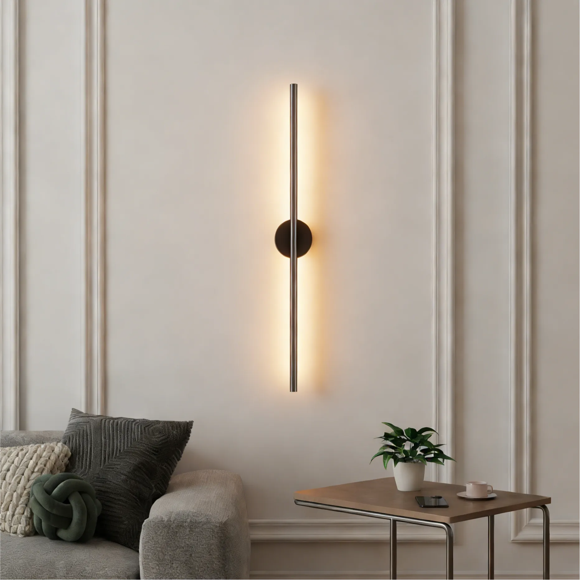 Applique murale élégante en métal SlimLine