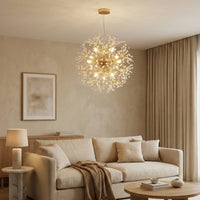 Nordische Löwenzahn-Kristall-Pendelleuchte