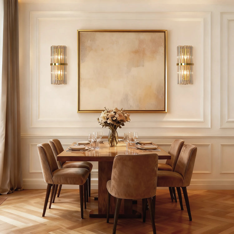 Moderne og elegant luksus væglampe i rustfrit stål