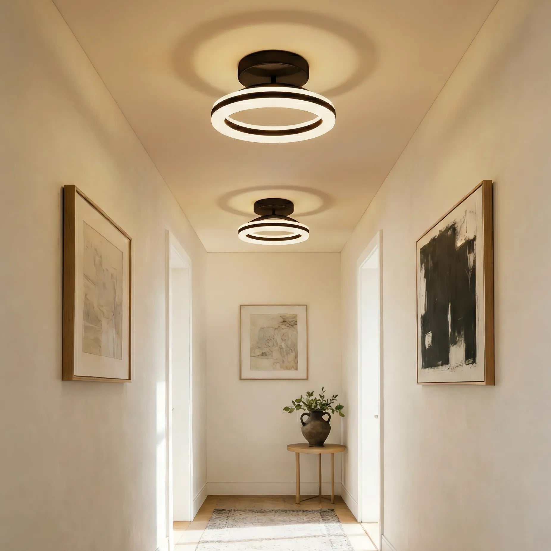 Plafonnier rond en fer moderne et chic