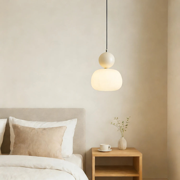 Glarefusion Creme Art Deco Pendel