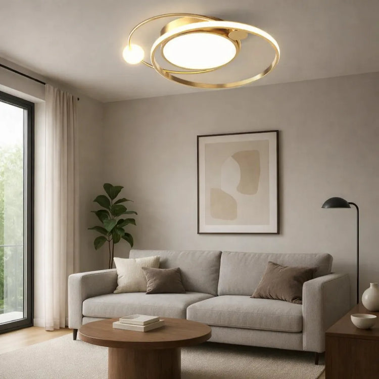 Stilfuld rund akryl loftslampe