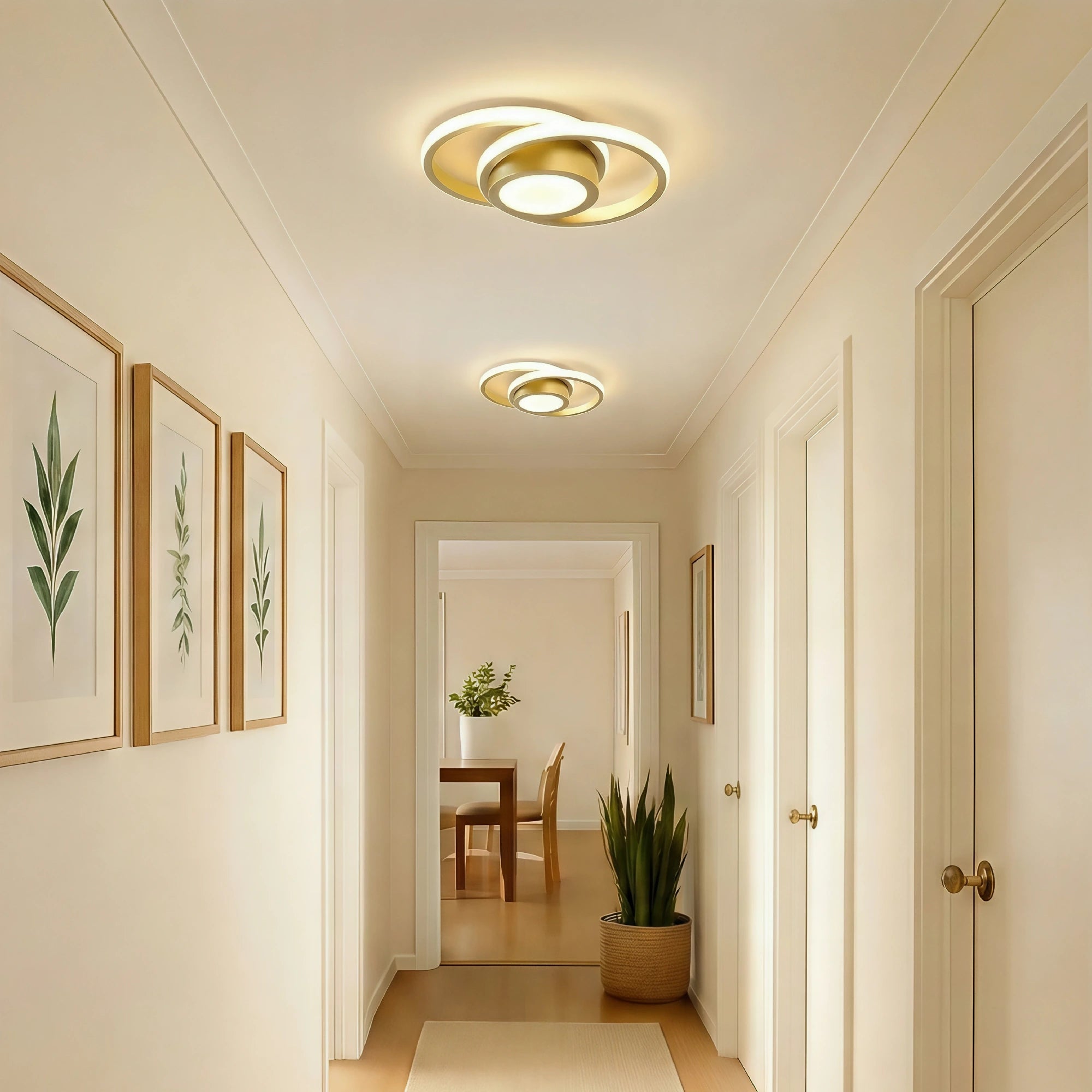 Nordic Minimalist Dubbelring Taklampa