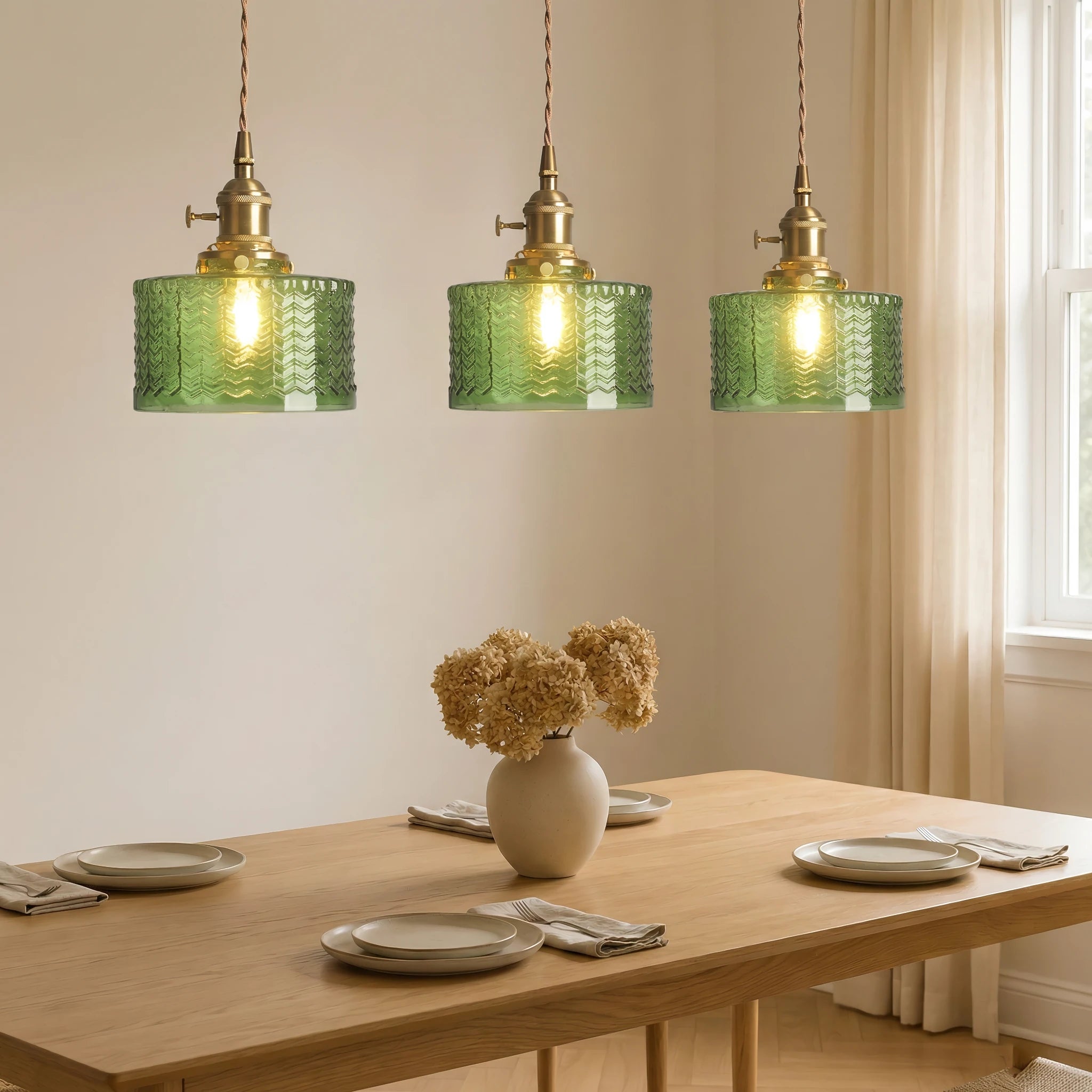 Lampadario in vetro unico e creativo vintage nordico