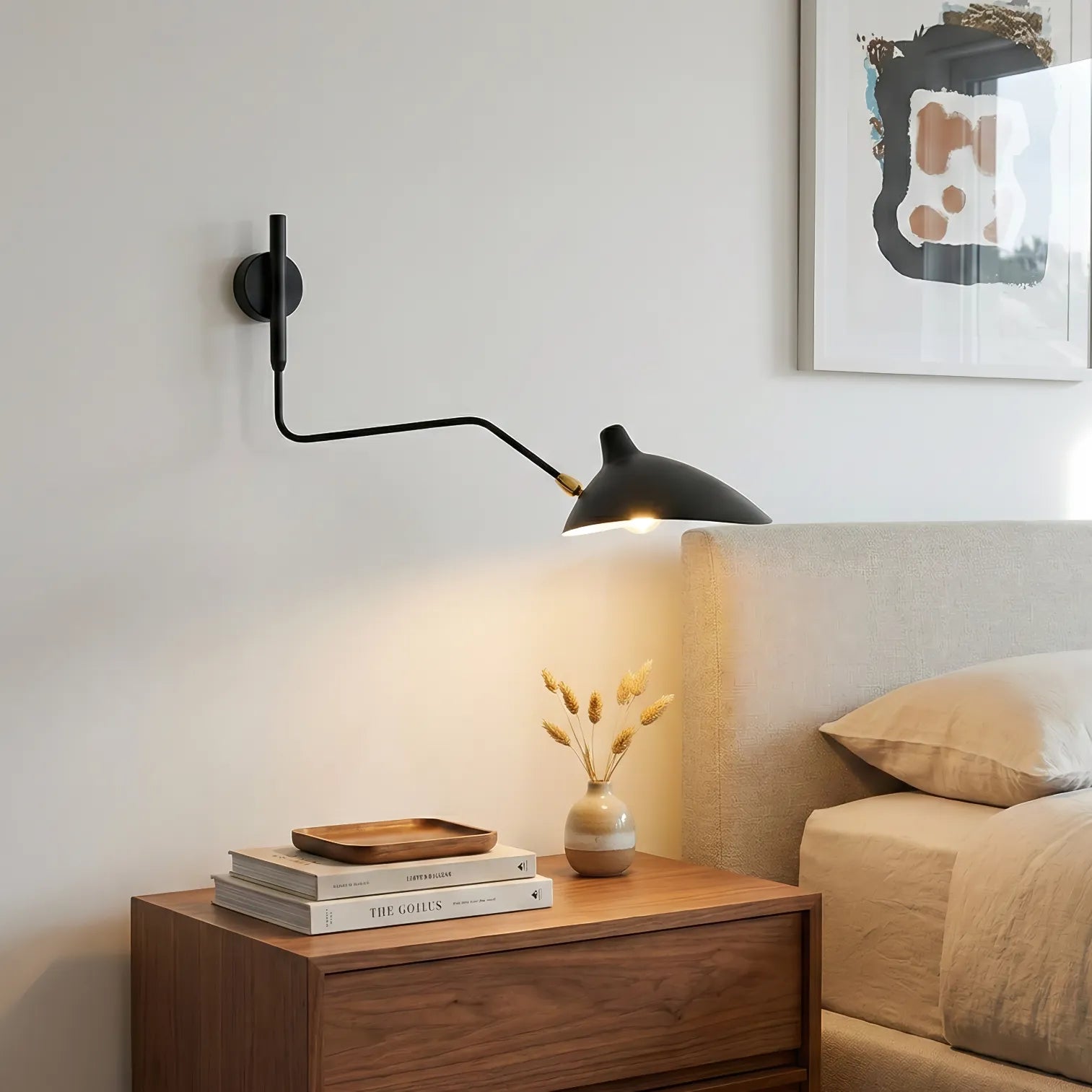 Elegante lampada da parete a doppia testa