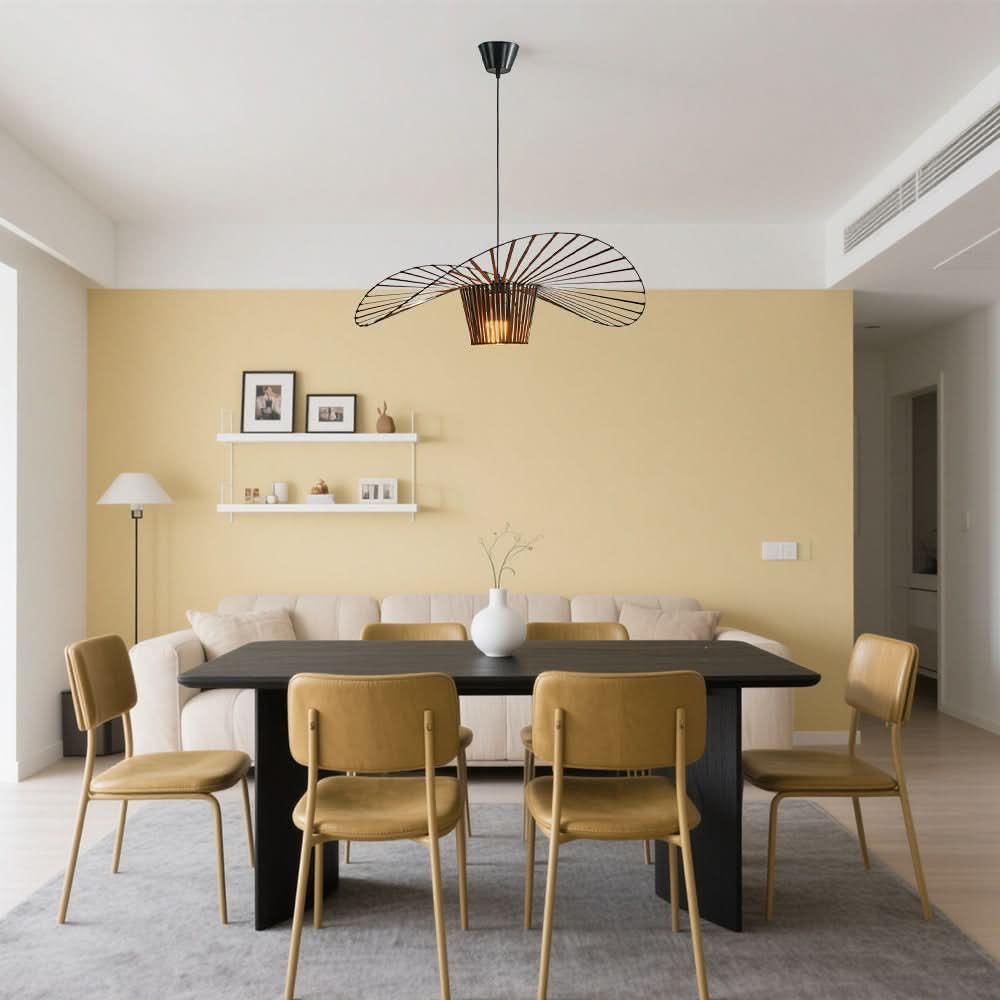Glarefusion Modern Simple Fabric Hat Shape Pendant Light