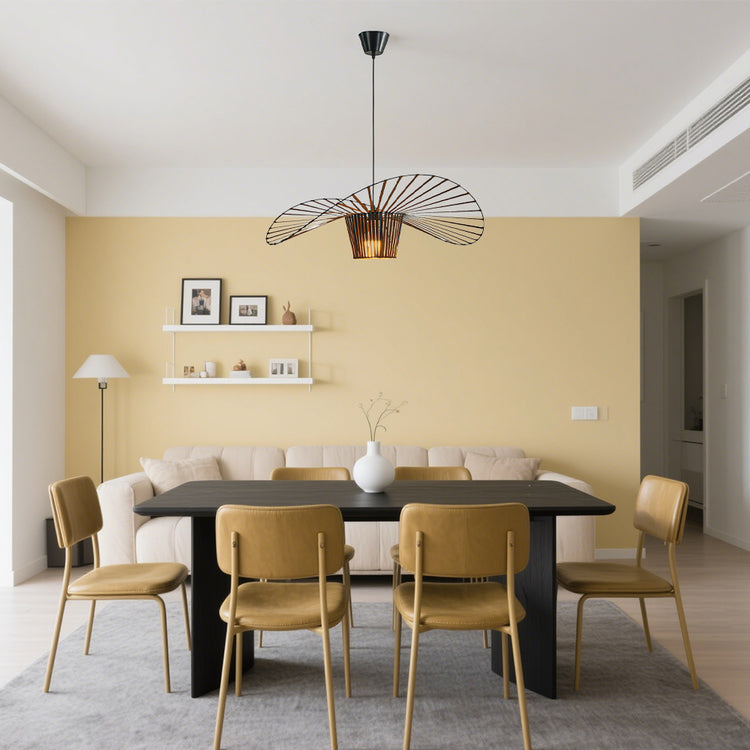 Glarefusion Modern Simple Fabric Hat Shape Pendant Light