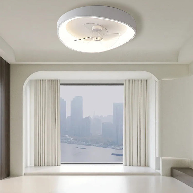 Moderne Minimalisme Hvid Loftsventilator Med Lys