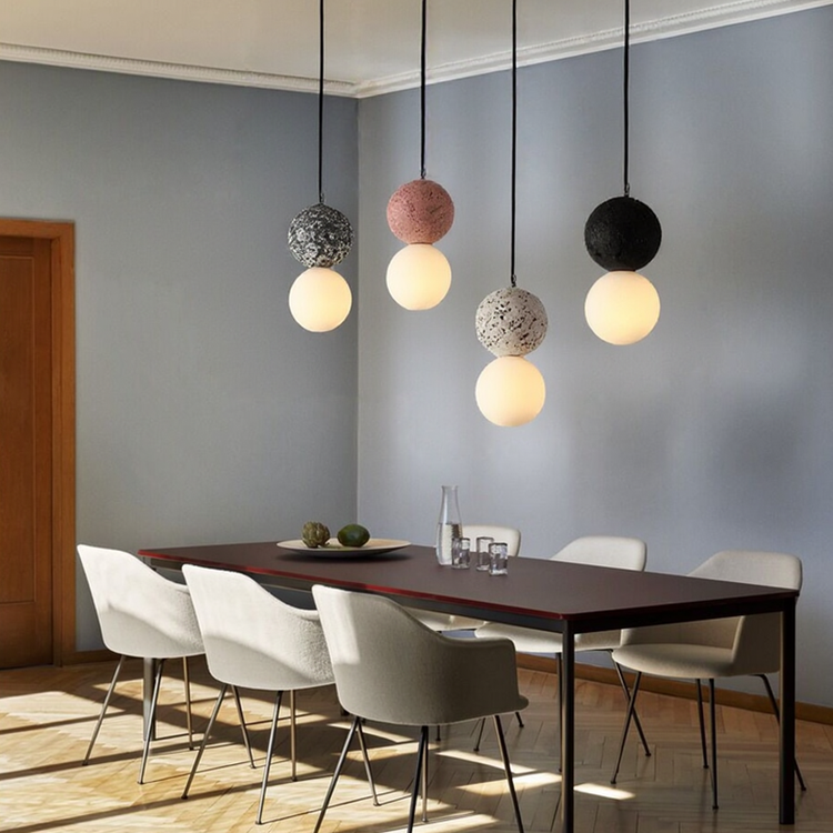 Glarefusion Nordic Modern Simple Terrazzo Lysekrone