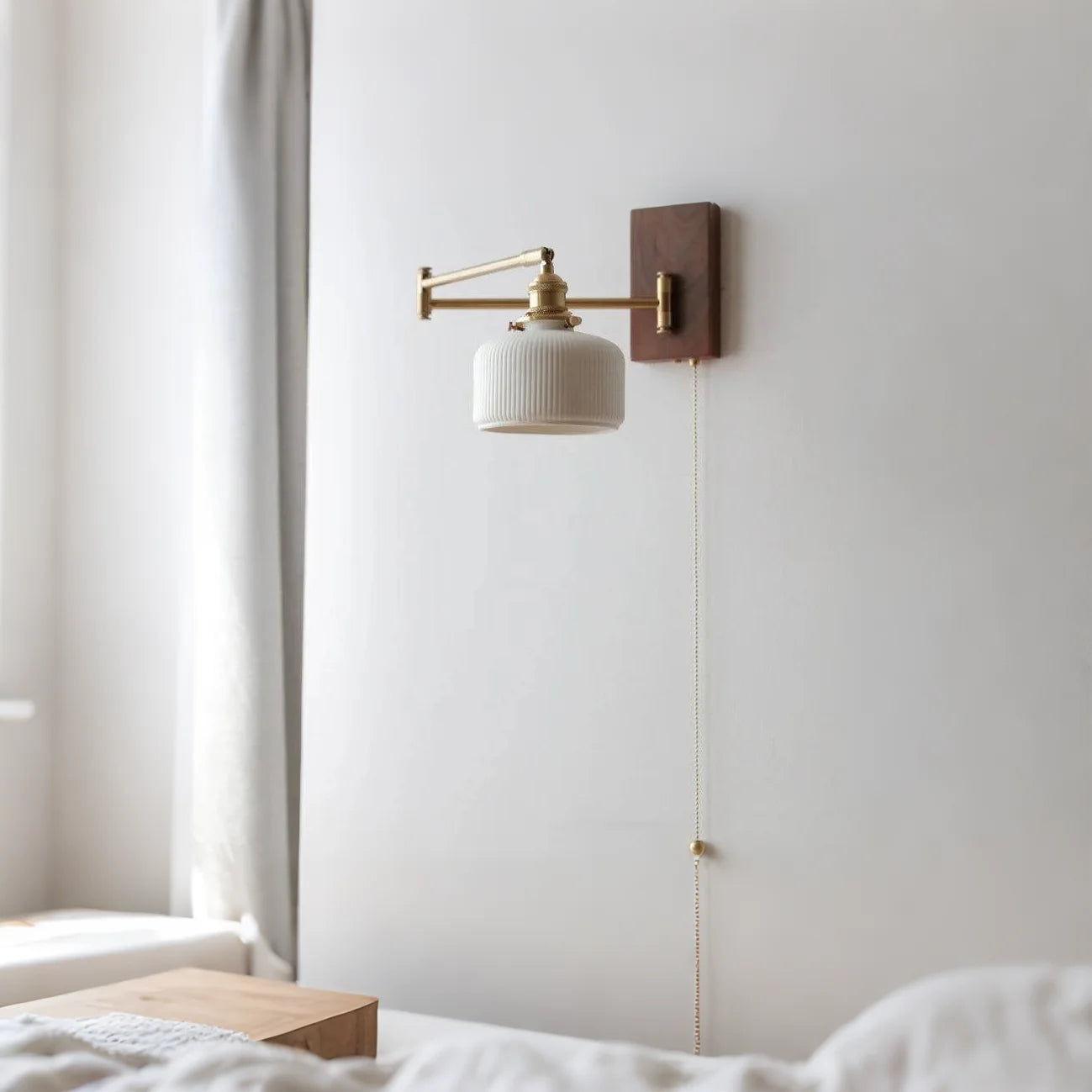 Applique murale réglable en bois moderne