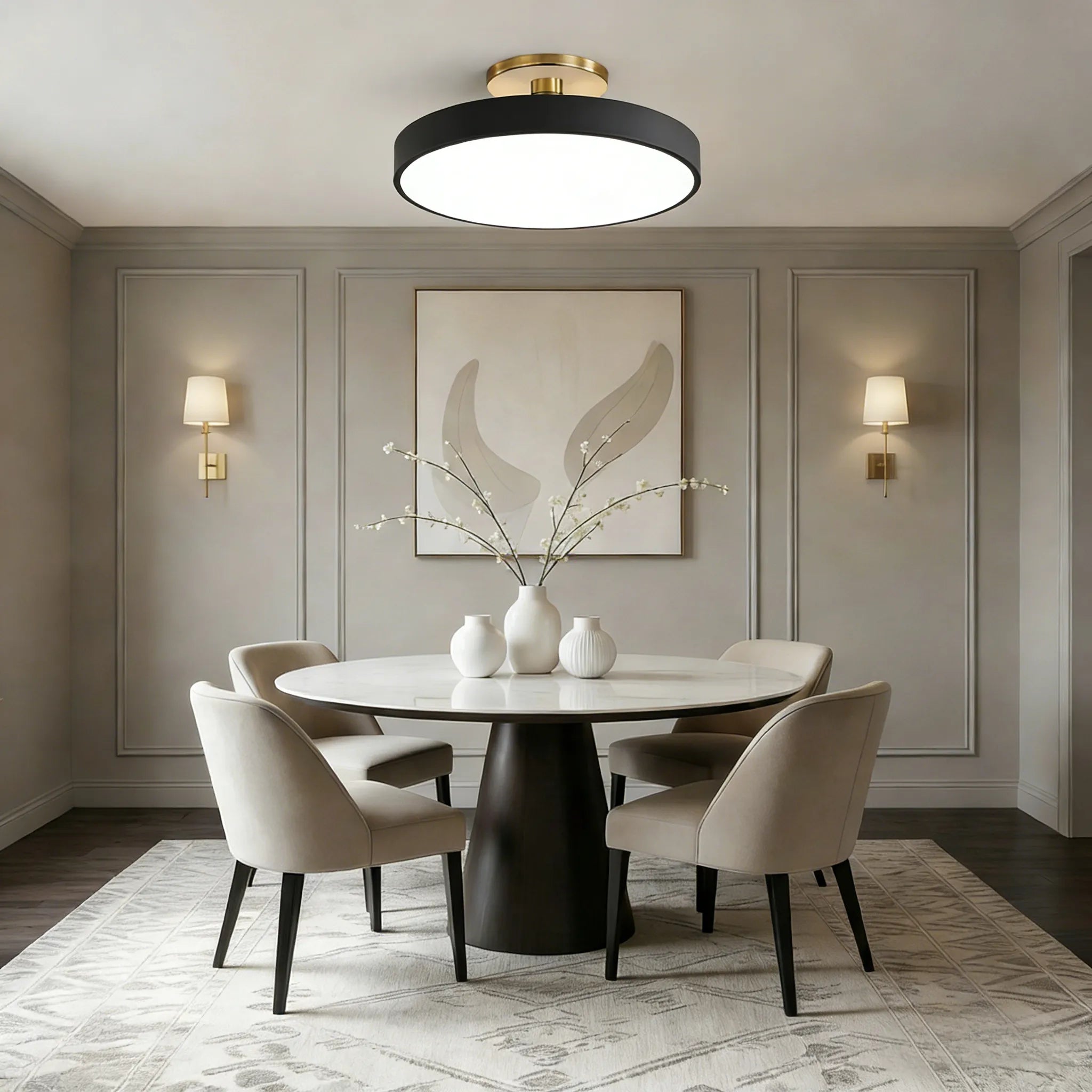 Nordic Round Flush Mount Ceiling Light