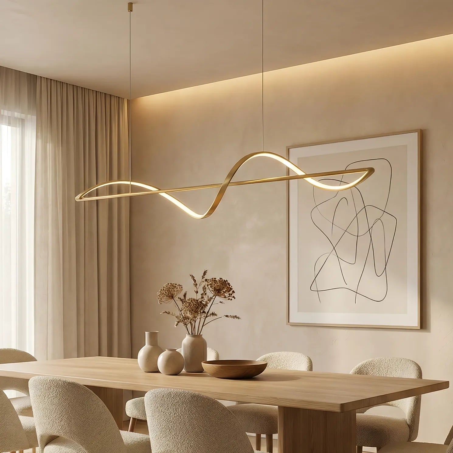 Lampada a sospensione da ristorante moderna e creativa dalle linee semplici italiane