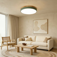 Chic Wood Flush-Mount Ceiling Light