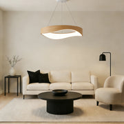 Lampada a sospensione nordica con venature del legno