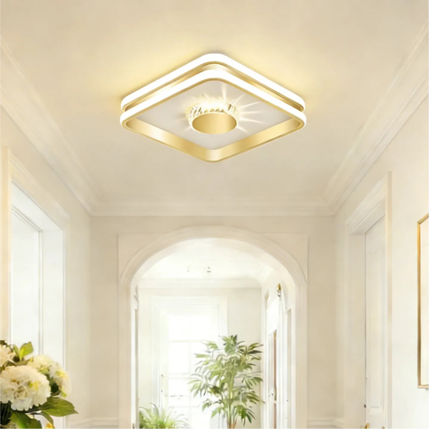 Modern Chic Crystal Ceiling Light