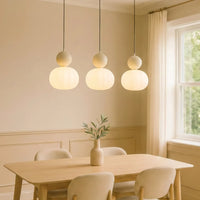 Glarefusion Creme Art Deco Pendel