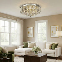 Moderne krystal rund loftslampe