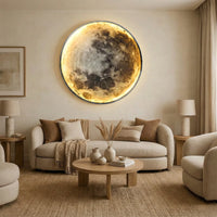 Modern Round Moon Wall Lamp