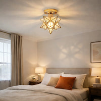 Glarefusion Vintage Star Shape Ceiling Light