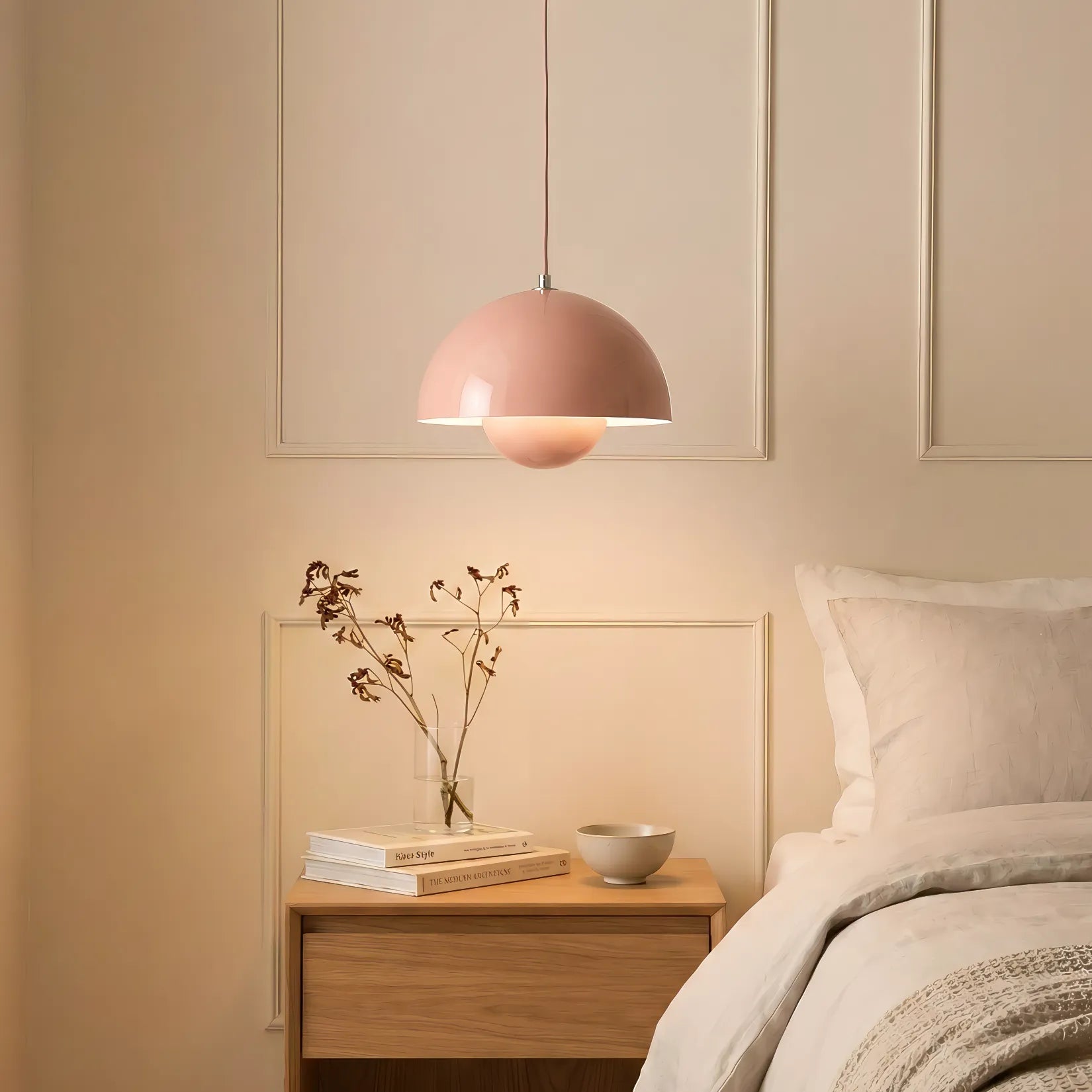 Moderna lampada a sospensione a luce rotonda colorata