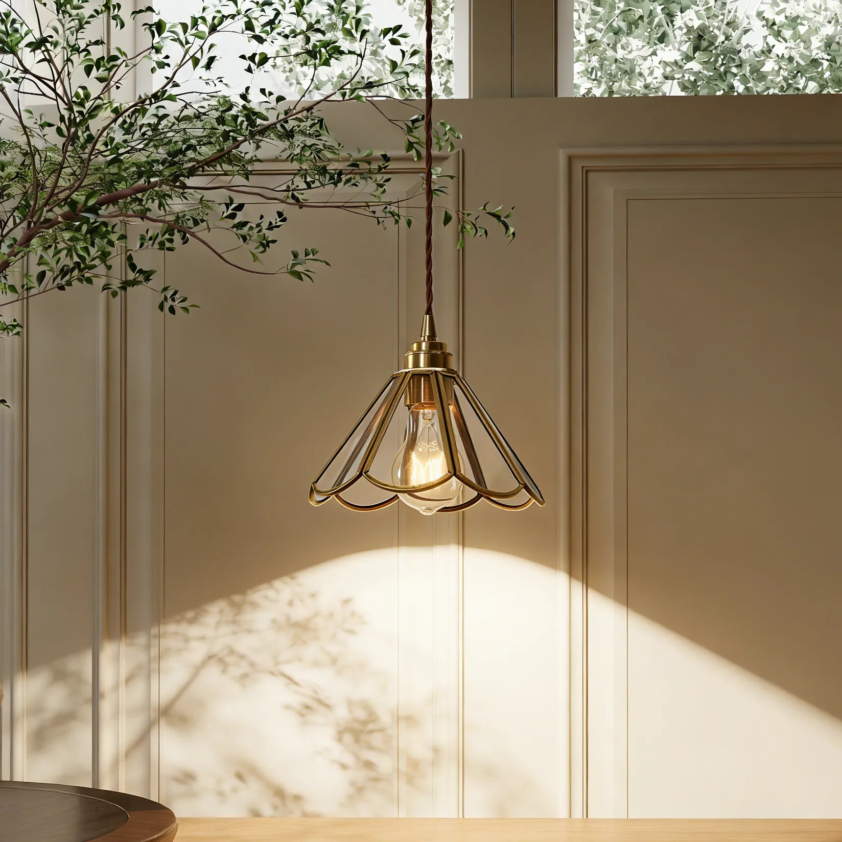 Nordisk stil vintage messing pendel