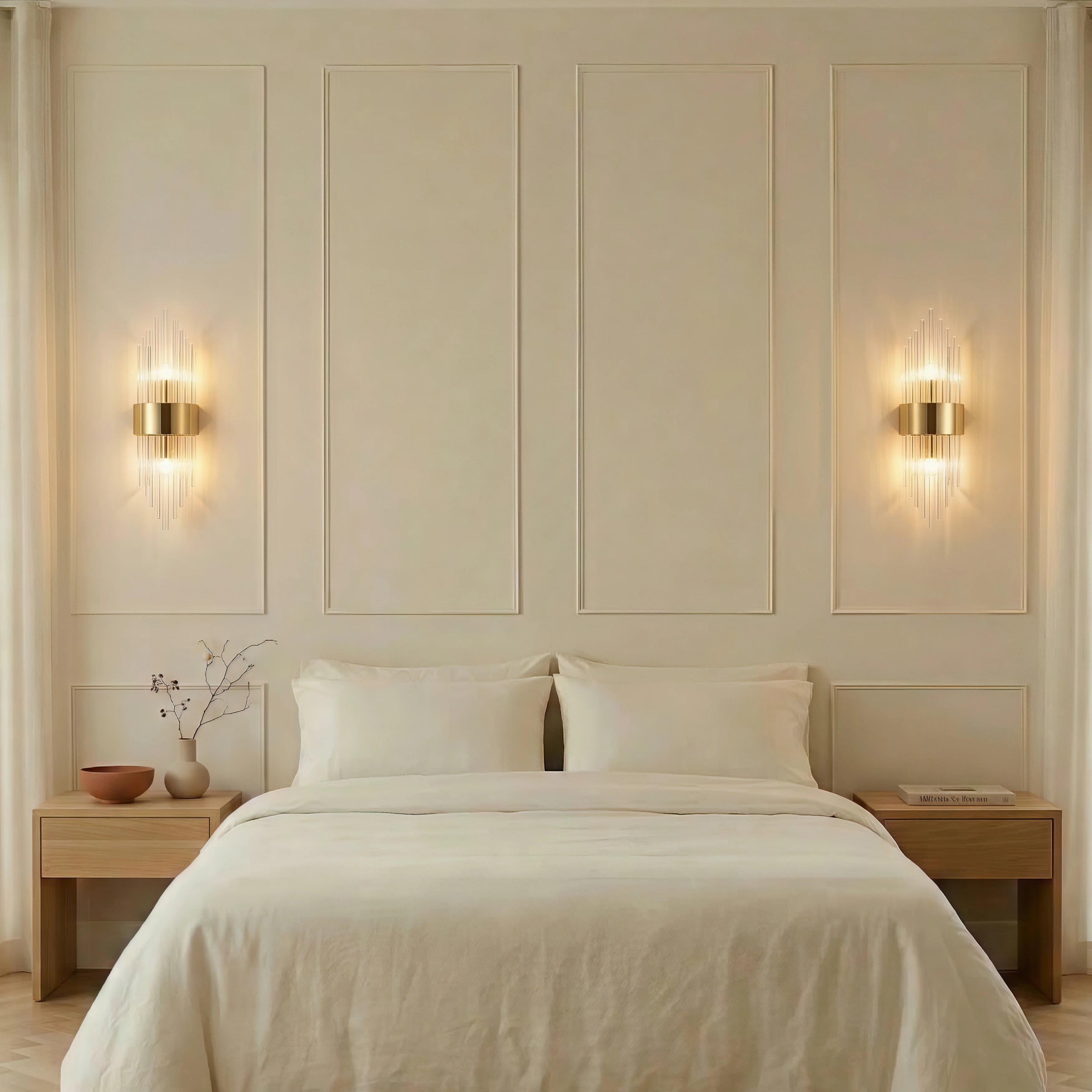 Elegante lampada da parete moderna nordica in oro