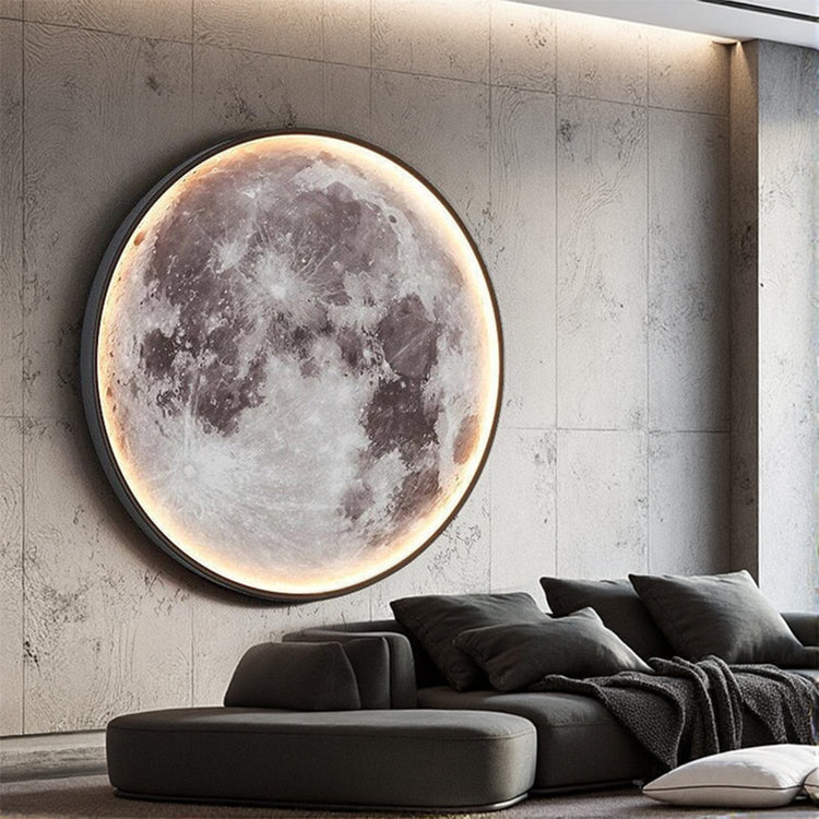 Moderne rund måne væglampe