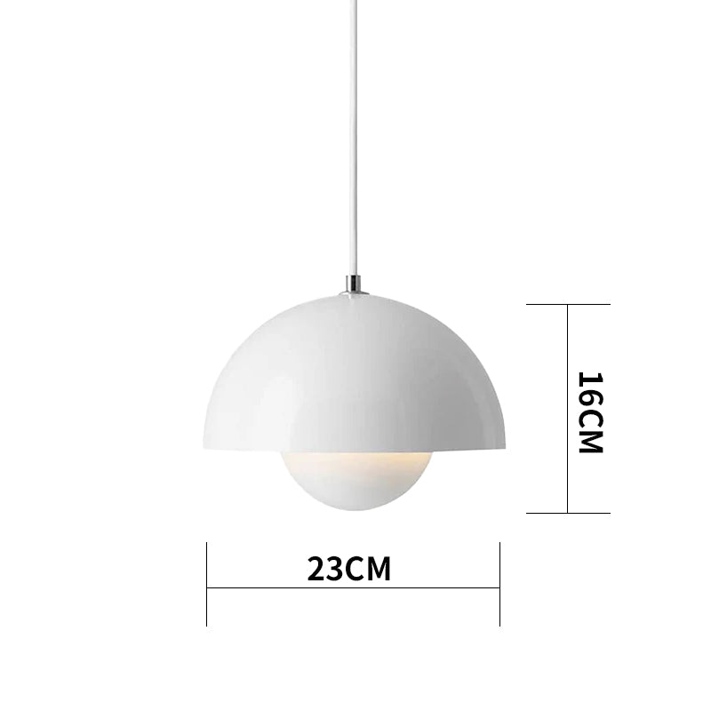 Moderna lampada a sospensione a luce rotonda colorata