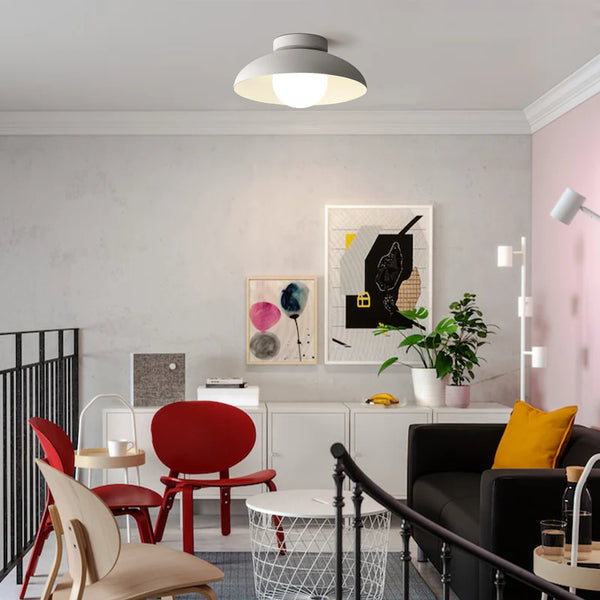 Minimalistisk Metal Semi Flush Light