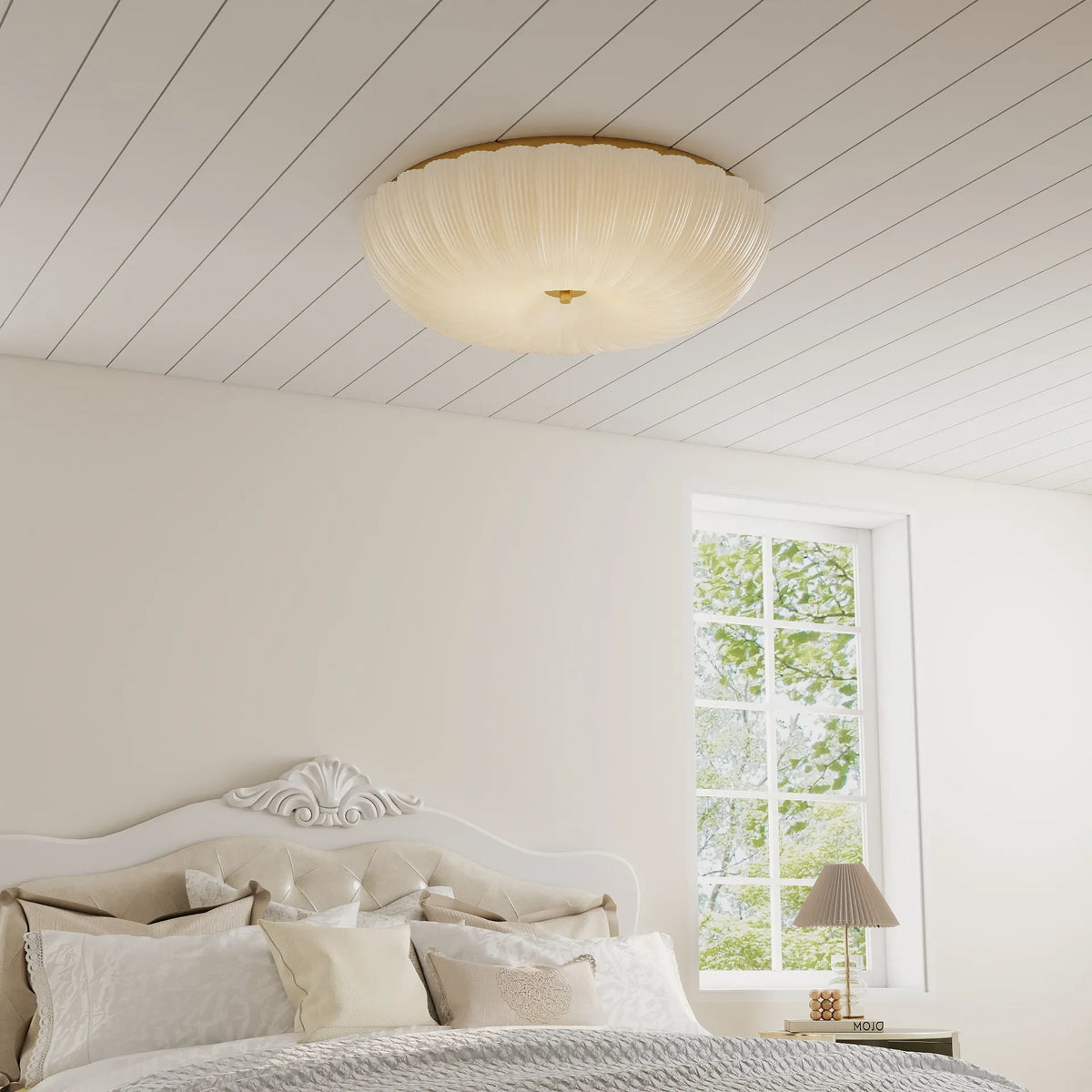 Trendy Round Glass Ceiling Light